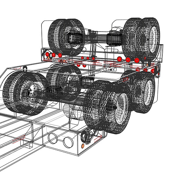 fontaine renegade lowboy extendable 3d model - Fontaine LXT40 Renegade extendable lowboy by bansheewoj